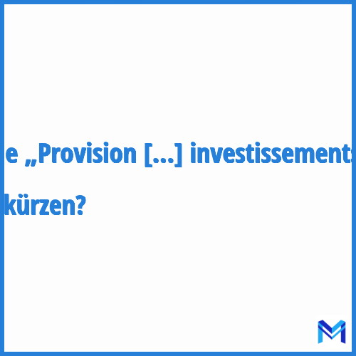 Wie „Provision des investissements“ abkürzen?