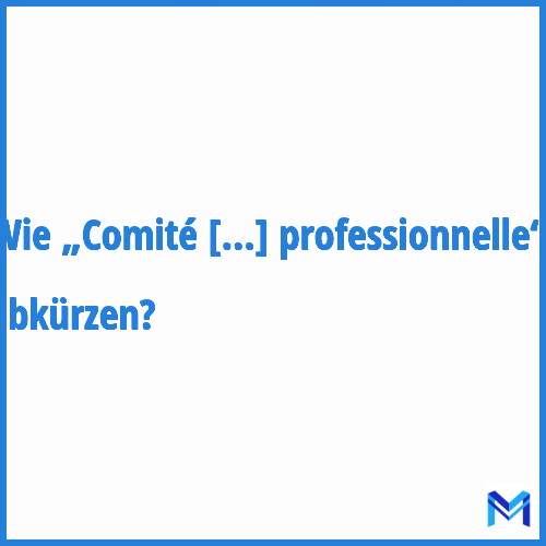 Wie „Comité de coordination régionale de l'emploi et de la formation professionnelle“ abkürzen?