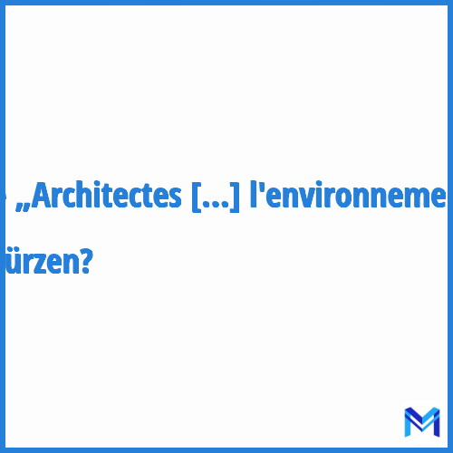 Wie „Architectes associés pour l'environnement“ abkürzen?