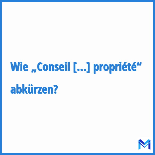 Wie „Conseil national d'accession à la propriété“ abkürzen?