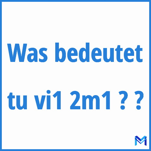 Was bedeutet “tu vi1 2m1 ?”?